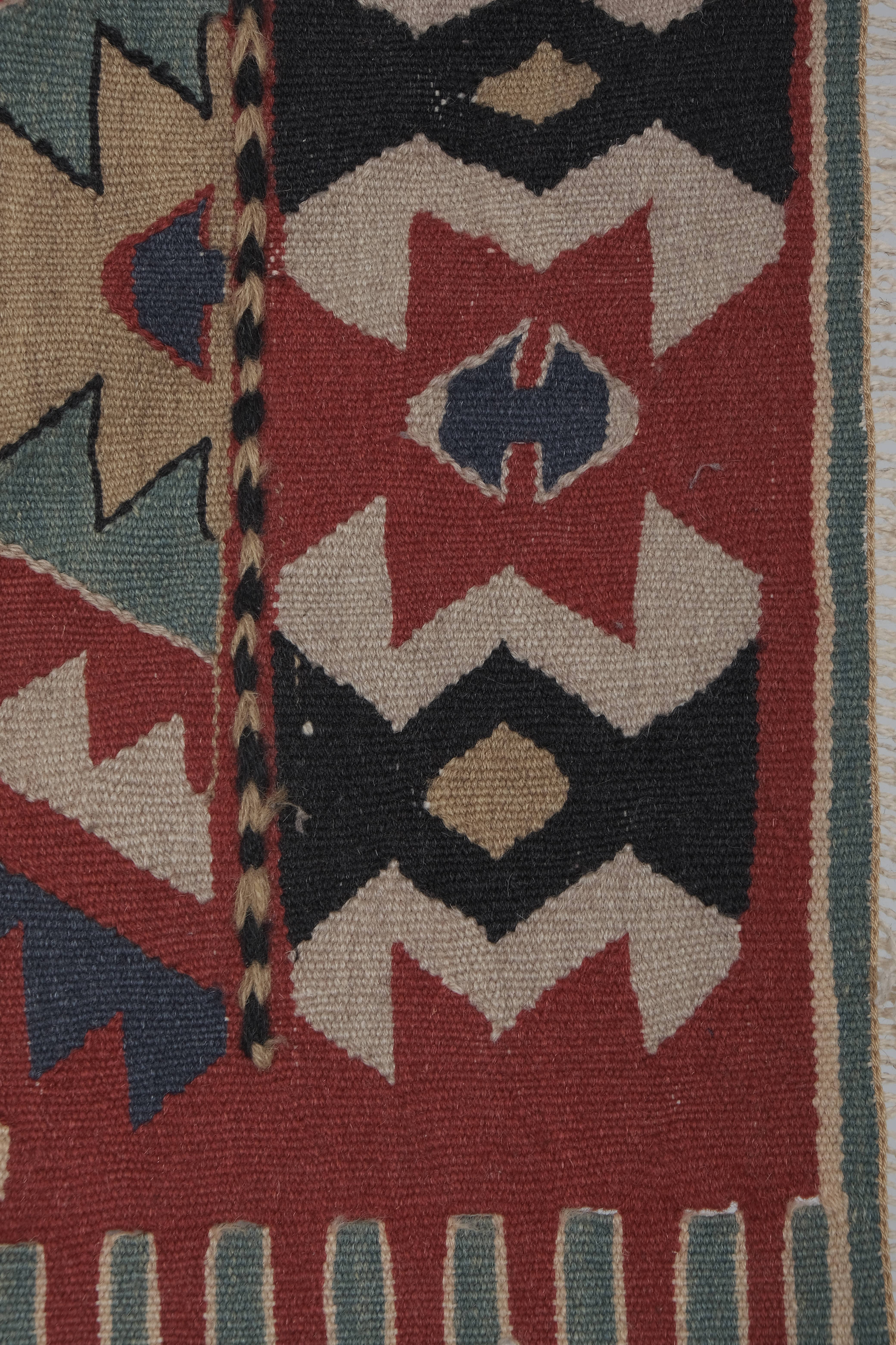Vintage Turkish Kilim Rug 3'10'' x 5'7''