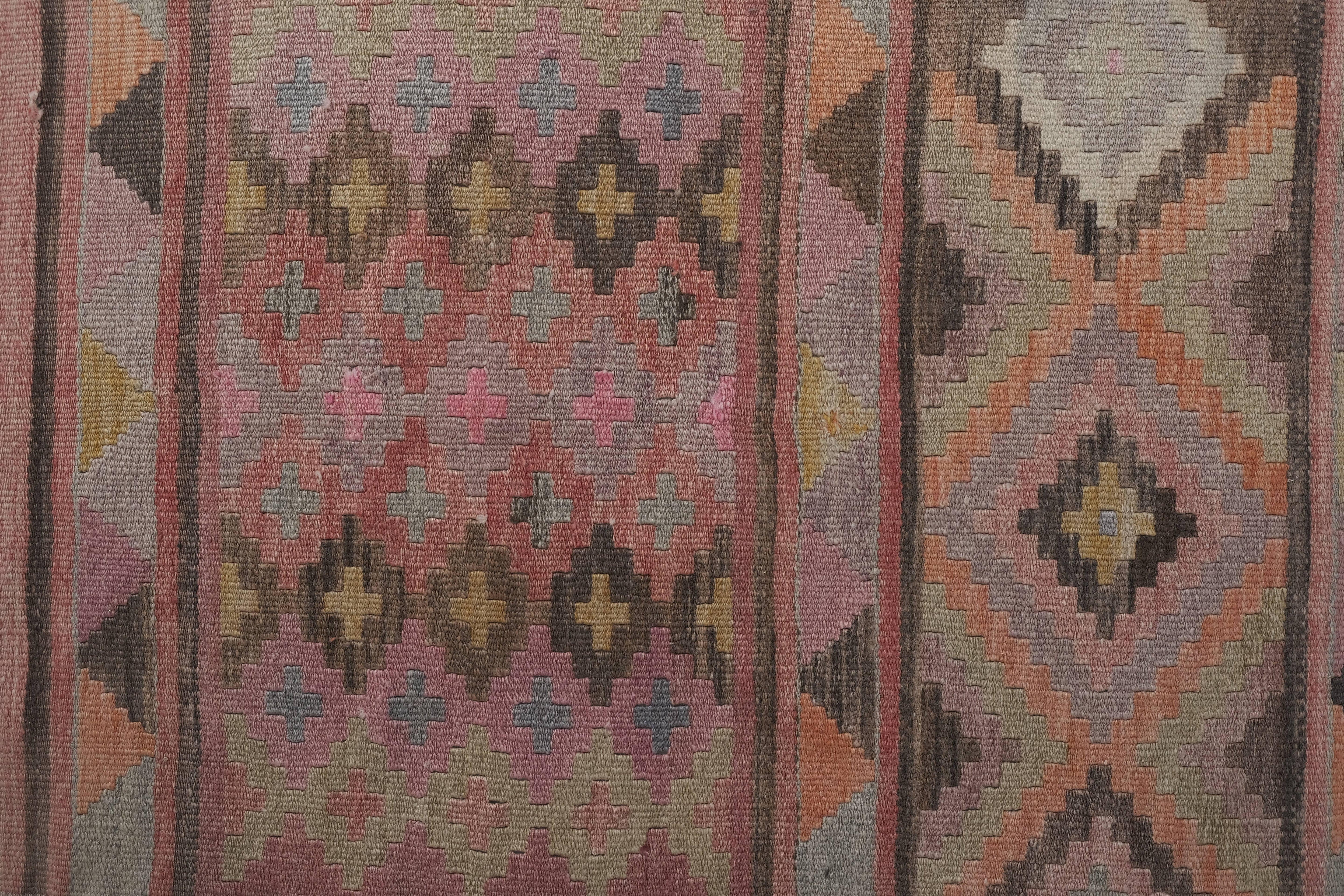 Vintage Turkish Kilim Runner 2'4'' x 22'10''
