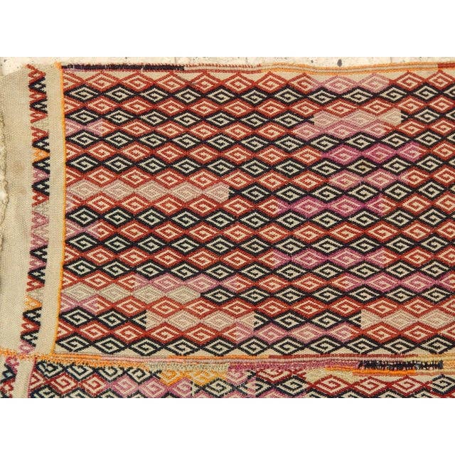 Vintage Turkish Kilim Rug 4'2'' x 5'