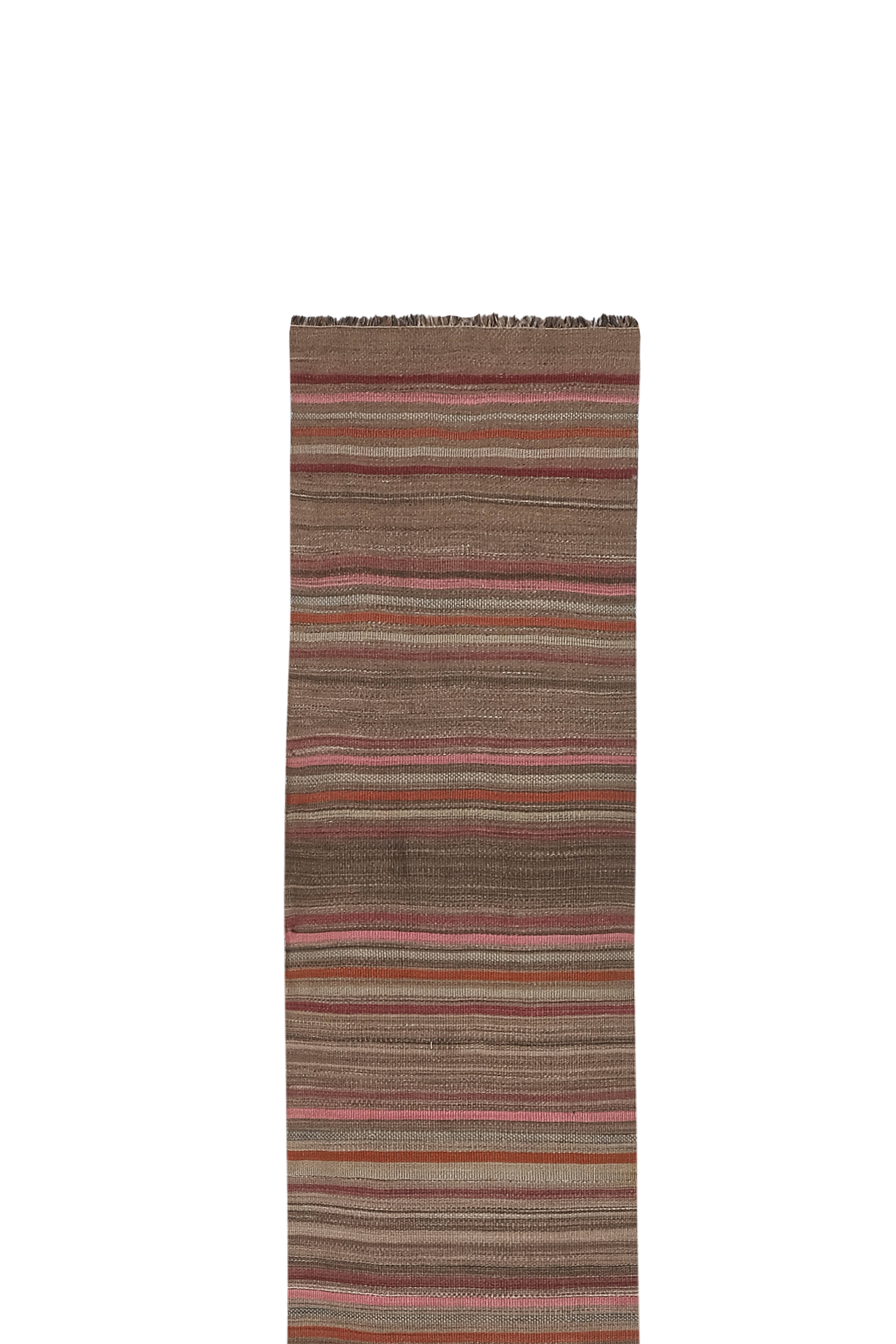 Vintage Turkish Kilim Runner 2'3'' x 18'7''