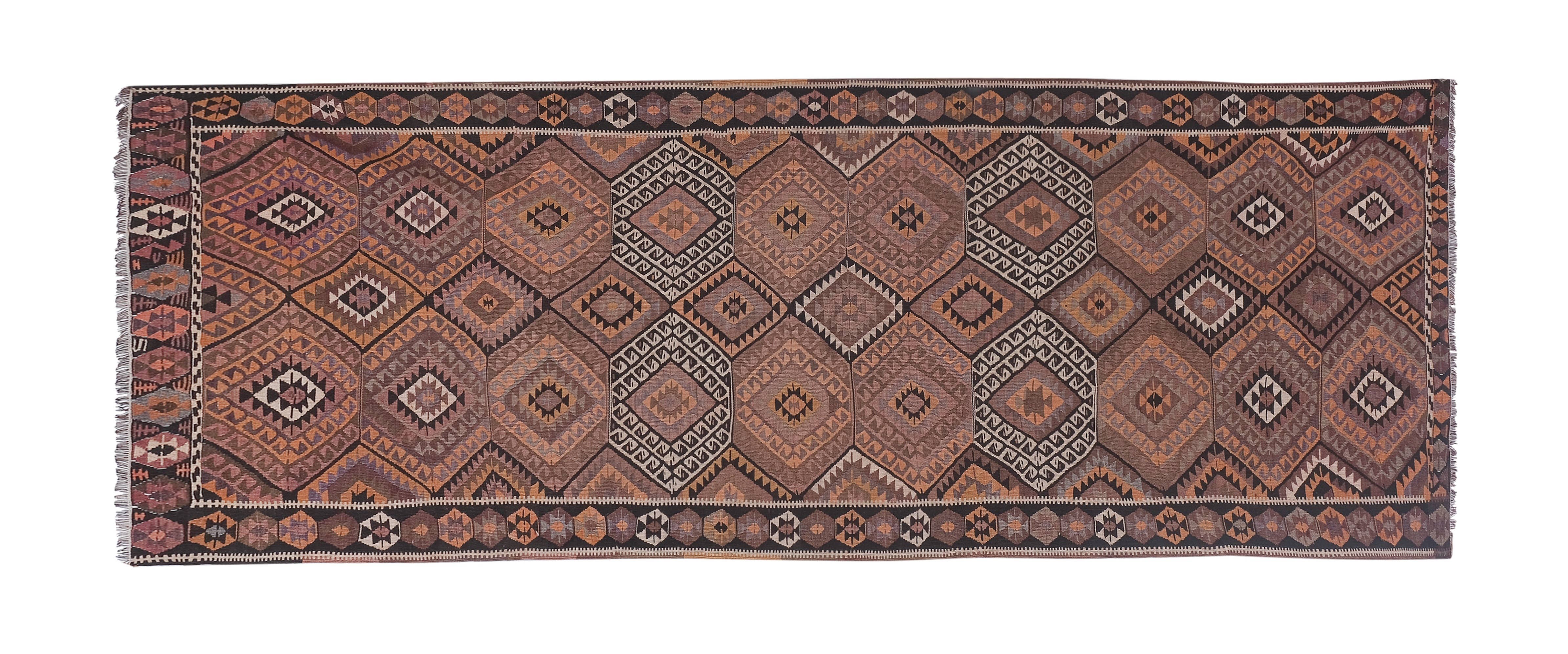 Vintage Kars Kilim Rug 4'4'' x 11'10''