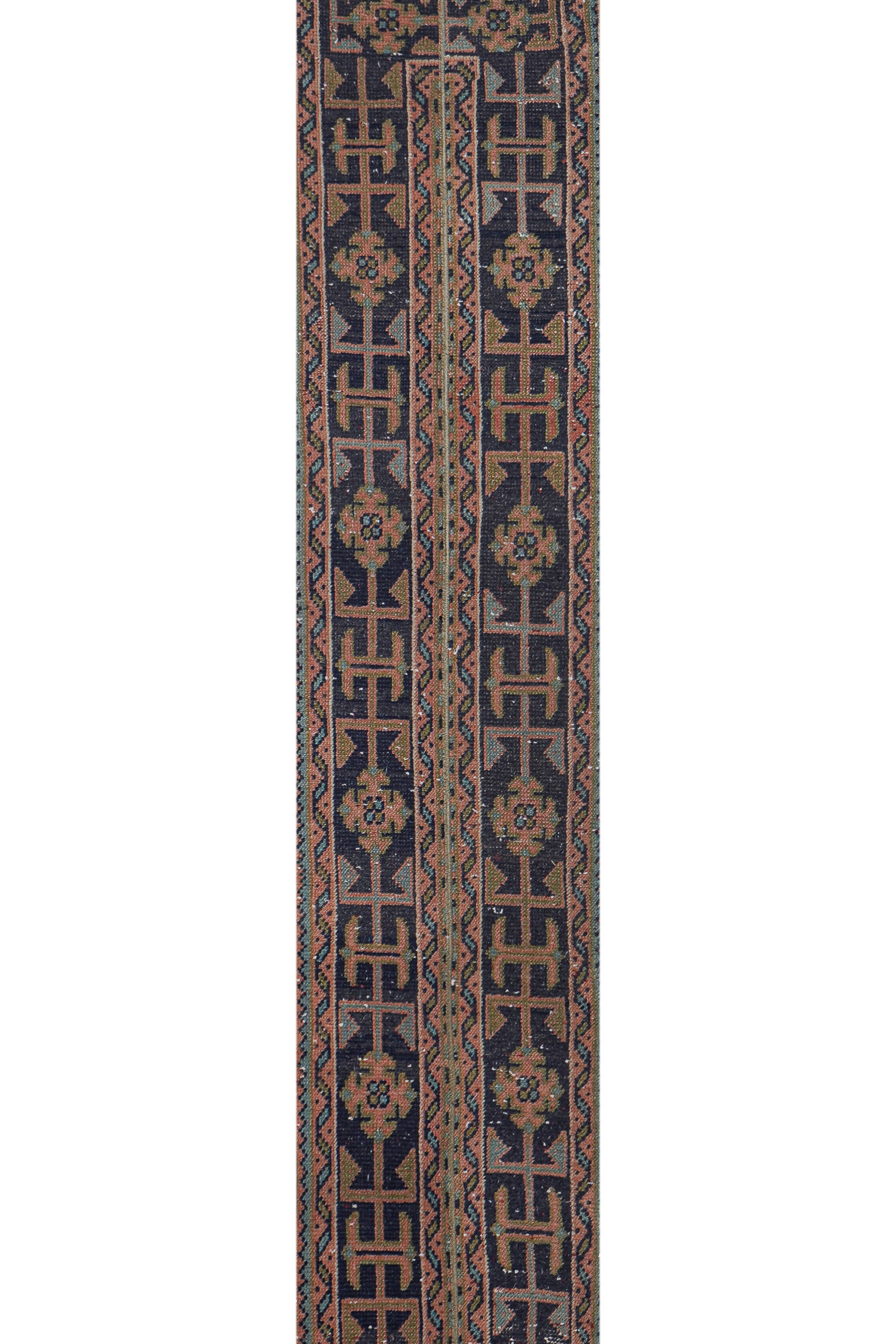 Vintage Turkish Karapinar Runner Rug 1'6'' x 19'8''