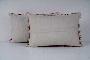 Turkish Shaggy Kilim Pillow Cover Set of 2 | 13'' x 20''