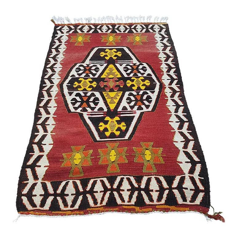 Vintage Turkish Kilim Rug 31'' x 50''