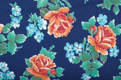 Old Uzbek Trade Cloth Pillow, Set of Two Vintage Floral Roller Print Bedding Cushion Cover On Cotton 14''x 22''