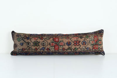 Organic Wool Outdoor Turkish Bedding Carpet Pillow Covers, Faded Red Vintage Oushak Cushion Cover Tribal Pillows Sofa Art 11'' x 40''