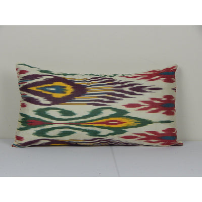 Ikat Lumbar Pillow Case, Made of Vintage Handloom Cushion Covers