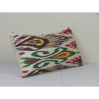 Ikat Lumbar Pillow Case, Made of Vintage Handloom Cushion Covers