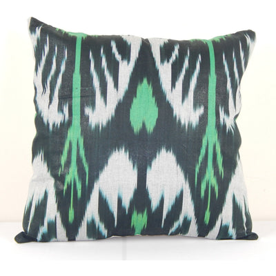 Ikat Lumbar Pillow, Ikat Oblong Cushion,Accent Decorative Pillow, Throw Pillow 14" x 14"