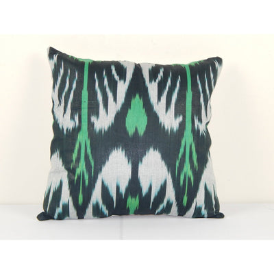 Ikat Lumbar Pillow, Ikat Oblong Cushion,Accent Decorative Pillow, Throw Pillow 14" x 14"