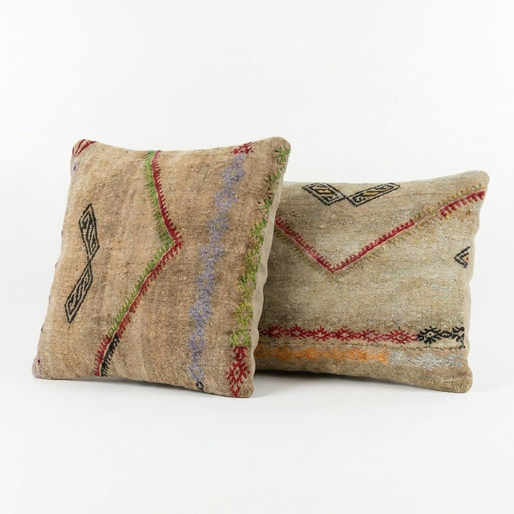 Kilim Pillow Cover Set of 2 | 16'' x 16''
