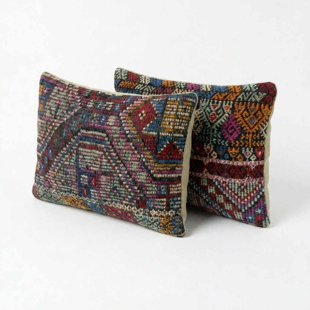 Kilim Pillow Cover Set of 2 | 13'' x 20''