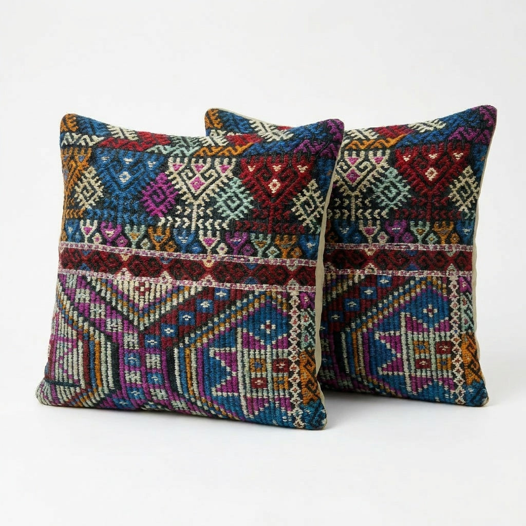 Kilim Pillow Cover Set of 2 | 19'' x 20''