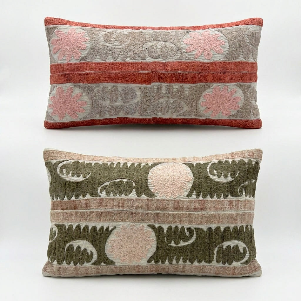 Suzani Pillow Cover Set of 2 | 13'' x 24''
