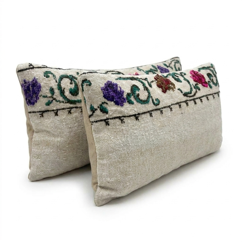 Suzani Pillow Cover Set of 2 | 11'' x 19''