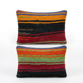 Turkish Kilim Pillow Cover Set of 2 | 14'' x 20''