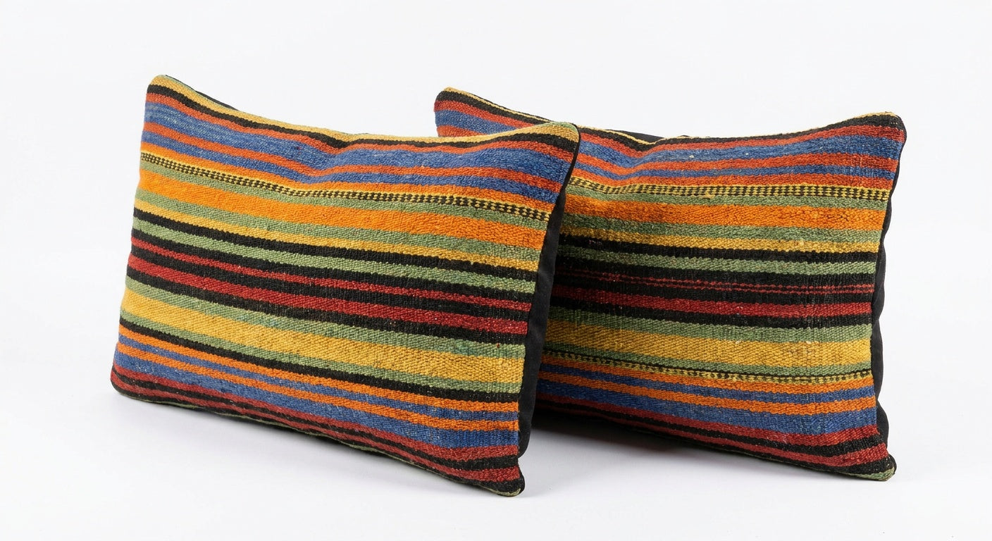 Turkish Kilim Pillow Cover Set of 2 | 14'' x 20''