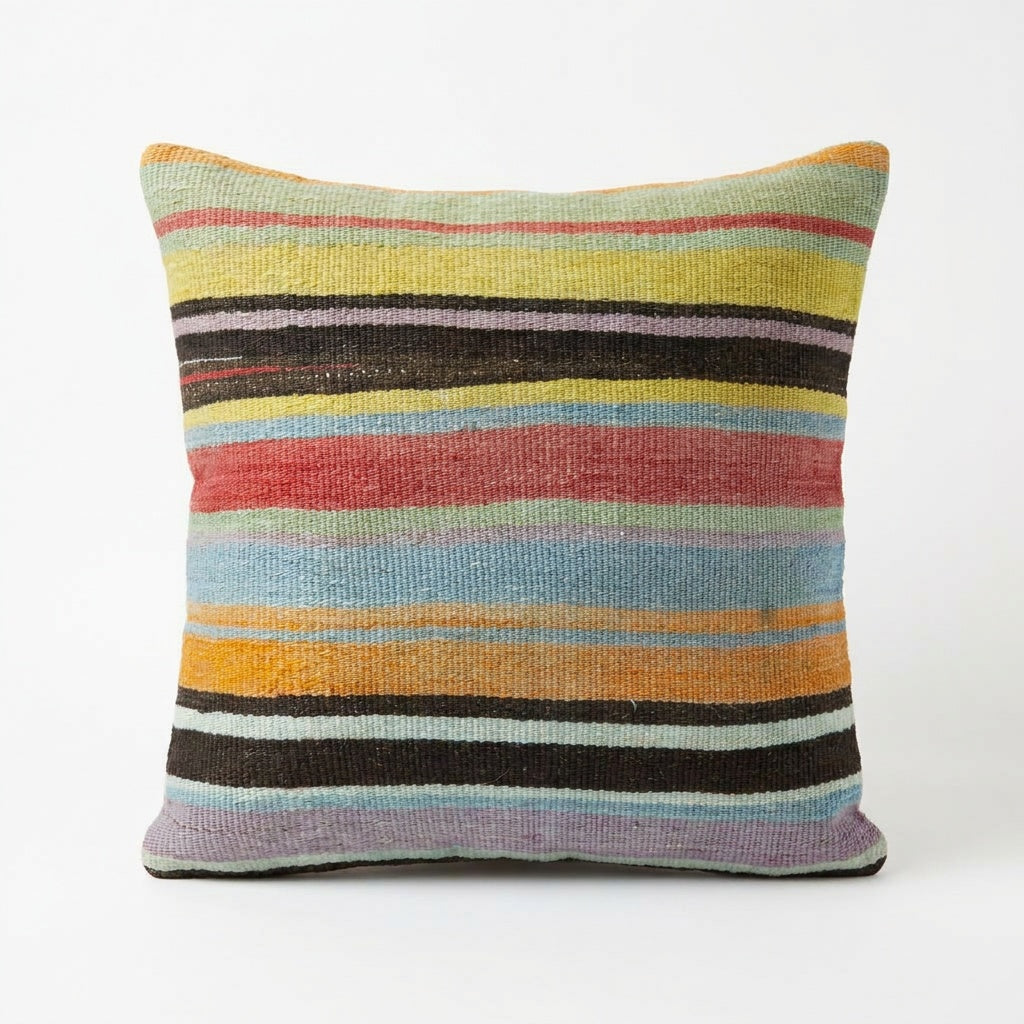 Turkish Kilim Pillow Cover 16'' x 16''