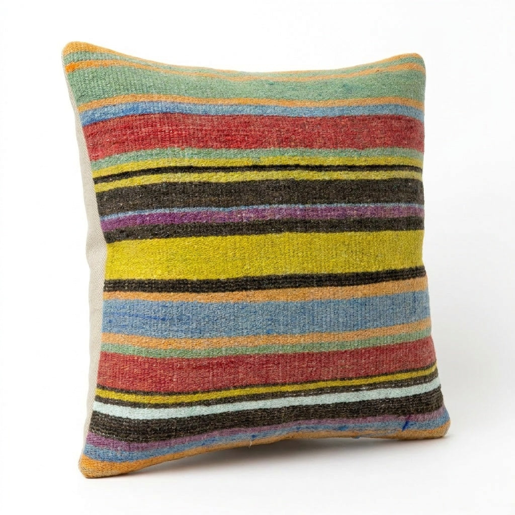 Turkish Kilim Pillow Cover 16'' x 16''