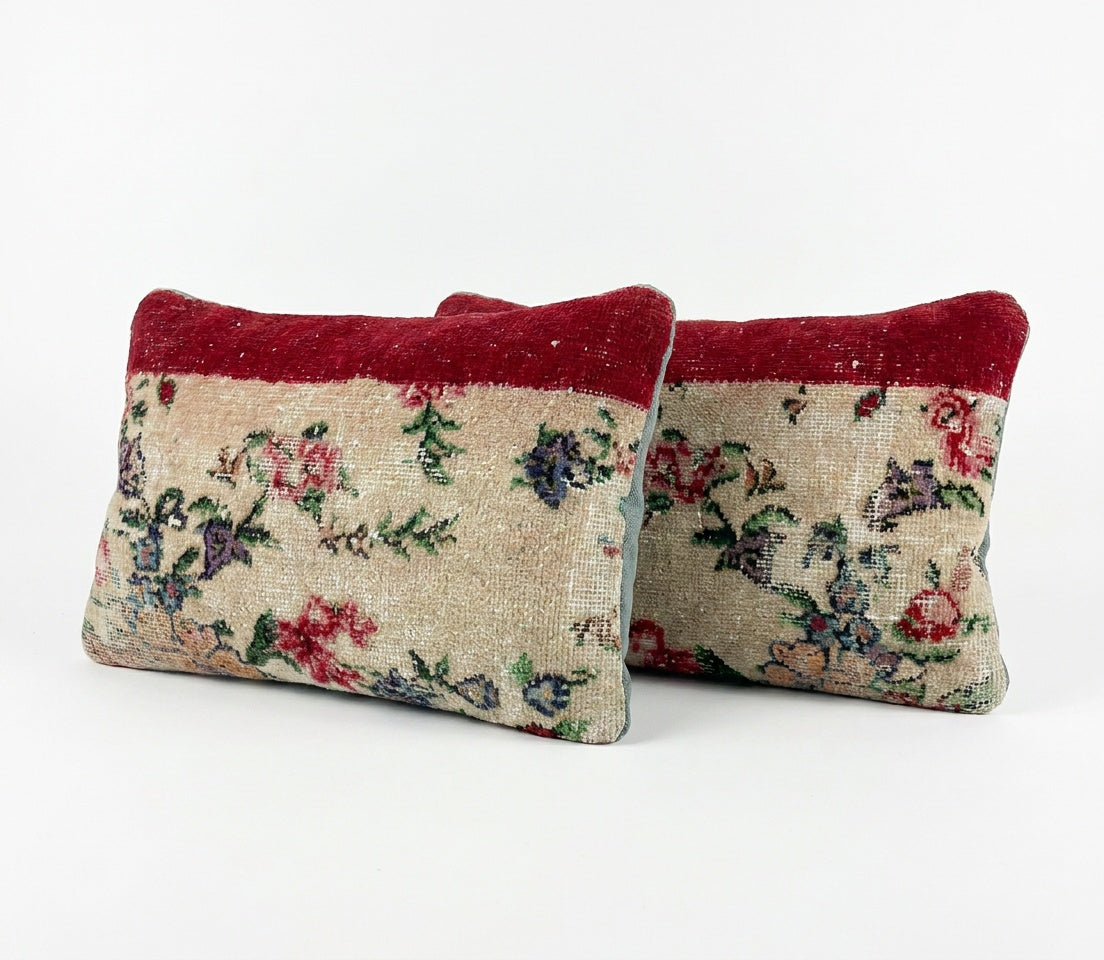 Rug Pillow Cover Set of 2 | 16'' x 24'' - Left