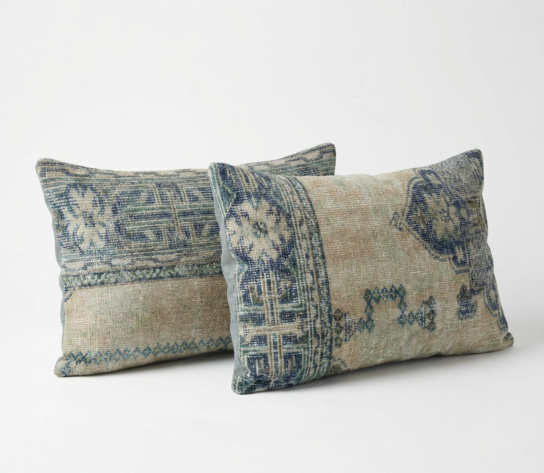 Rug Pillow Cover Set of 2 | 16'' x 24'' - Right
