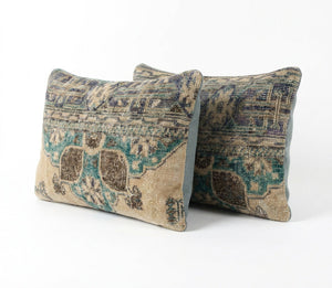 Rug Pillow Cover Set of 2 | 16'' x 24'' - Left
