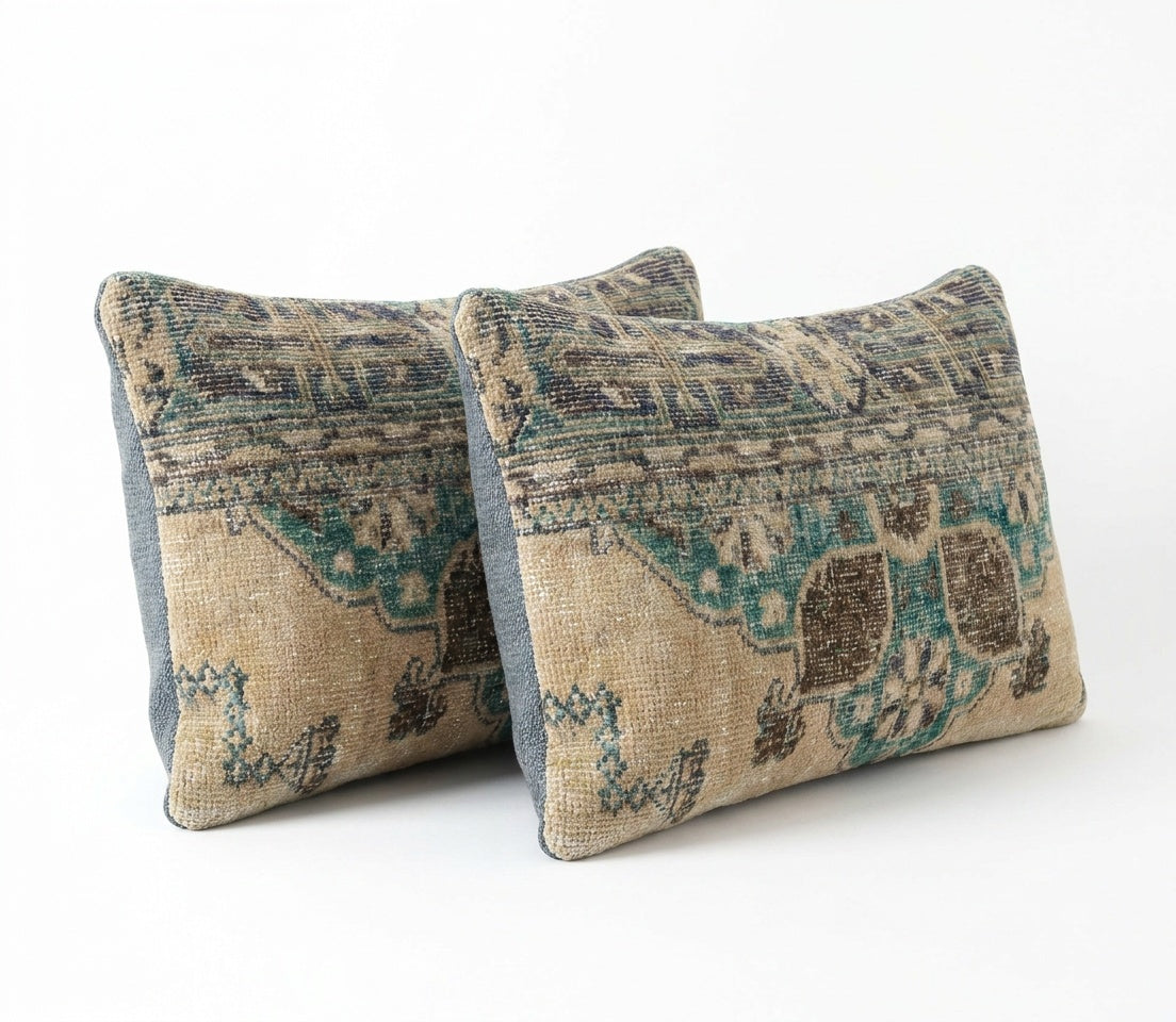 Rug Pillow Cover Set of 2 | 16'' x 24'' - Right