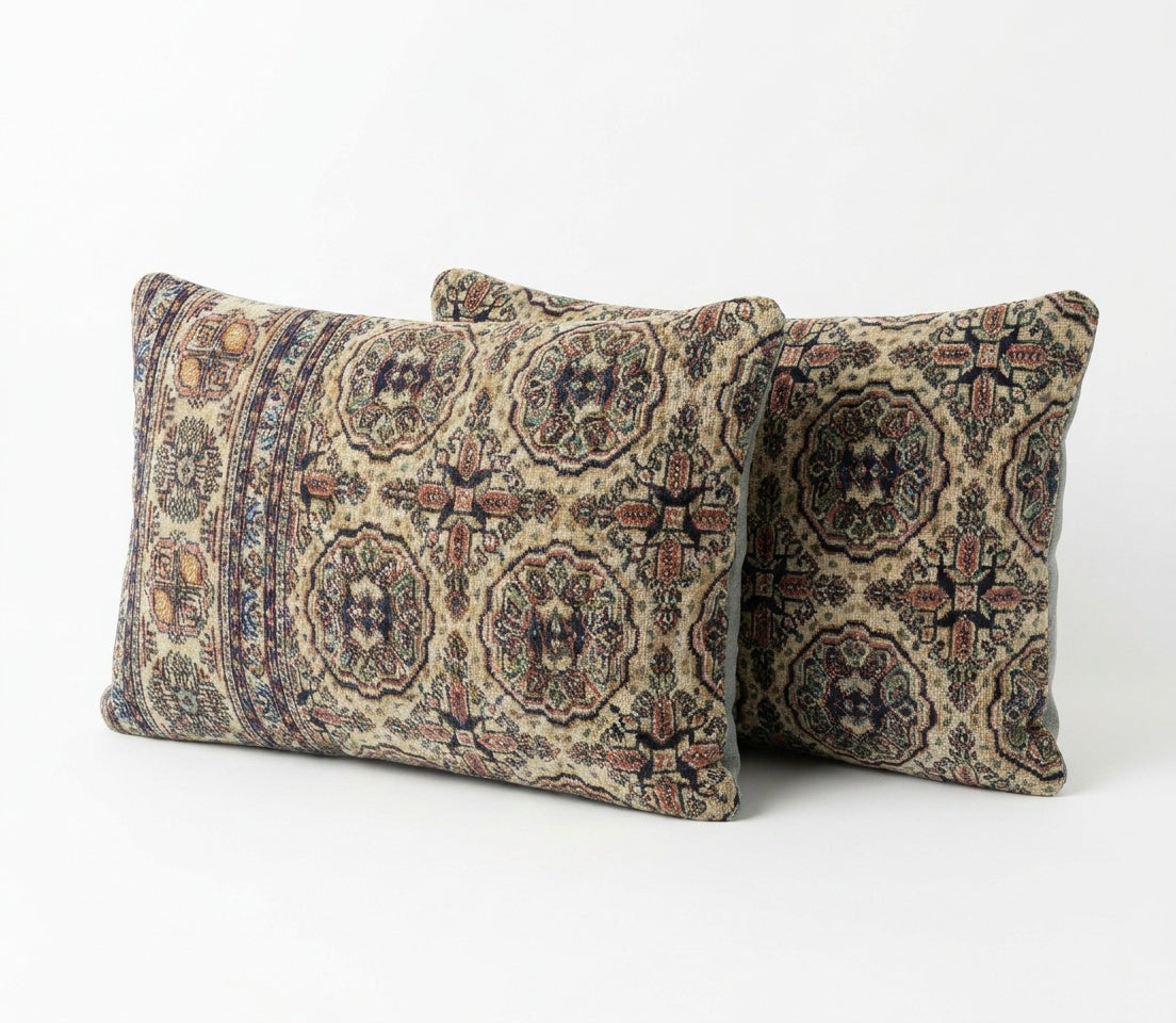 Rug Pillow Cover Set of 2 | 16'' x 24'' - Left