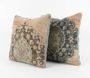 Rug Pillow Cover Set of 2 | 20'' x 20'' - Left