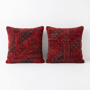 Rug Pillow Cover Set of 2 | 15'' x 15'' - Main