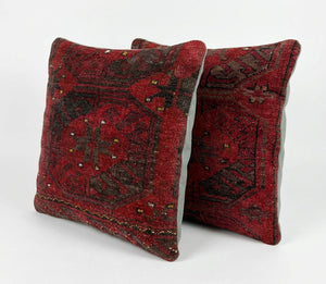 Rug Pillow Cover Set of 2 | 15'' x 15'' - Left