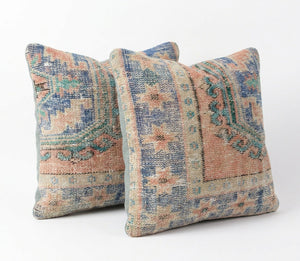 Rug Pillow Cover Set of 2 | 24'' x 24'' - Right
