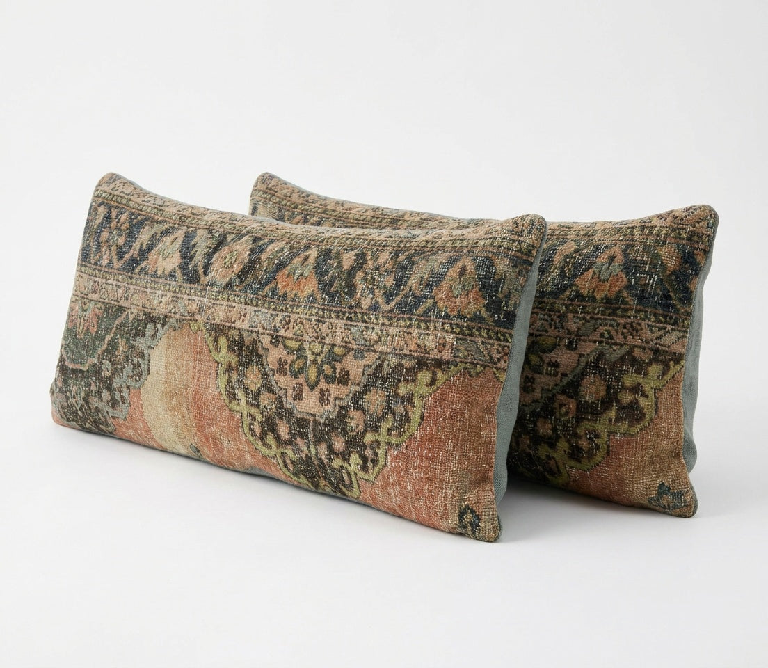 Rug Pillow Cover Set of 2 | 16'' x 47''