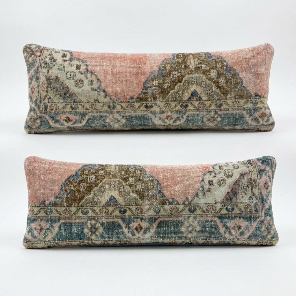 Rug Pillow Cover Set of 2 | 15'' x 47''