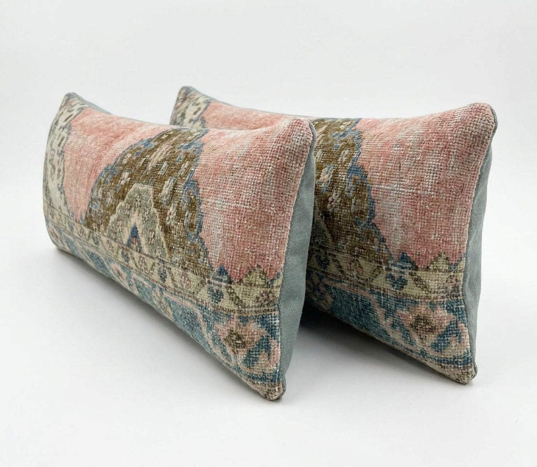 Rug Pillow Cover Set of 2 | 15'' x 47''