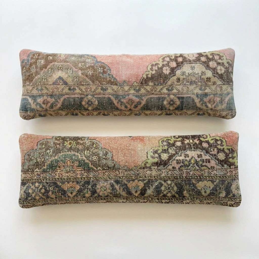 Rug Pillow Cover Set of 2 | 15'' x 47''