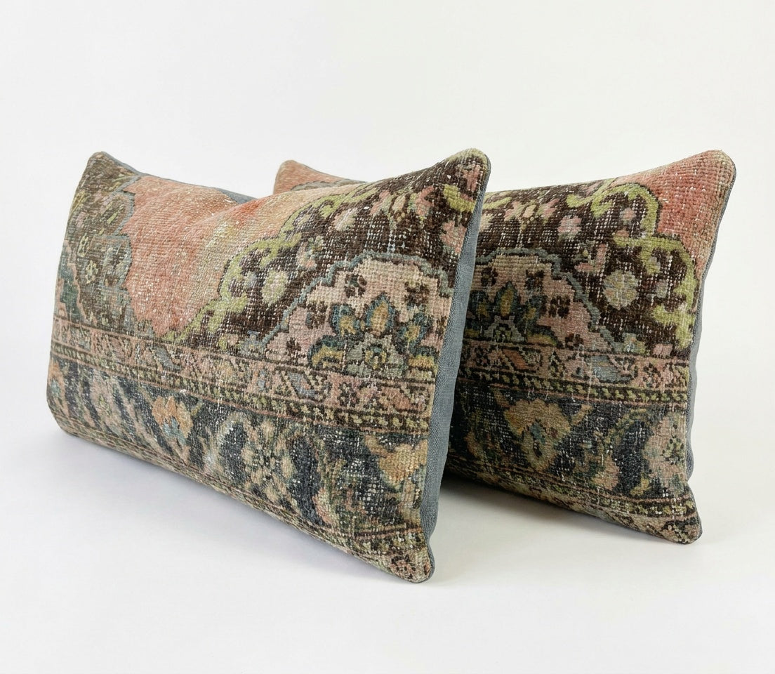 Rug Pillow Cover Set of 2 | 15'' x 47''