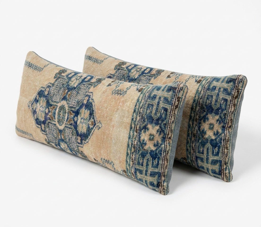 Rug Pillow Cover Set of 2 | 15'' x 41''