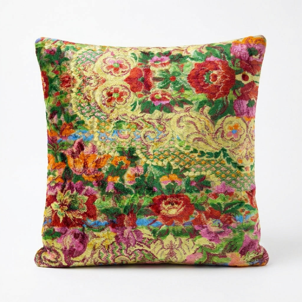 Uzbek Velvet Pillow Cover 24'' x 24''