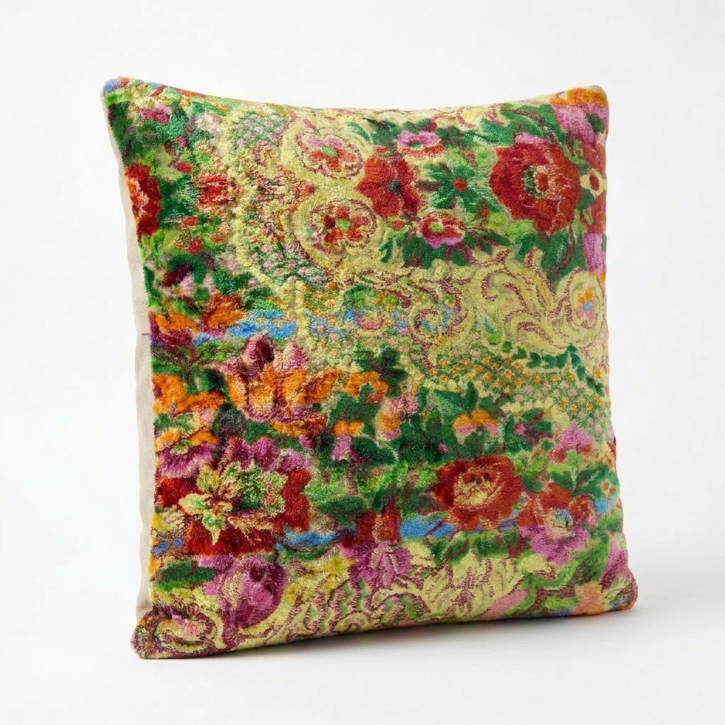 Uzbek Velvet Pillow Cover 24'' x 24''