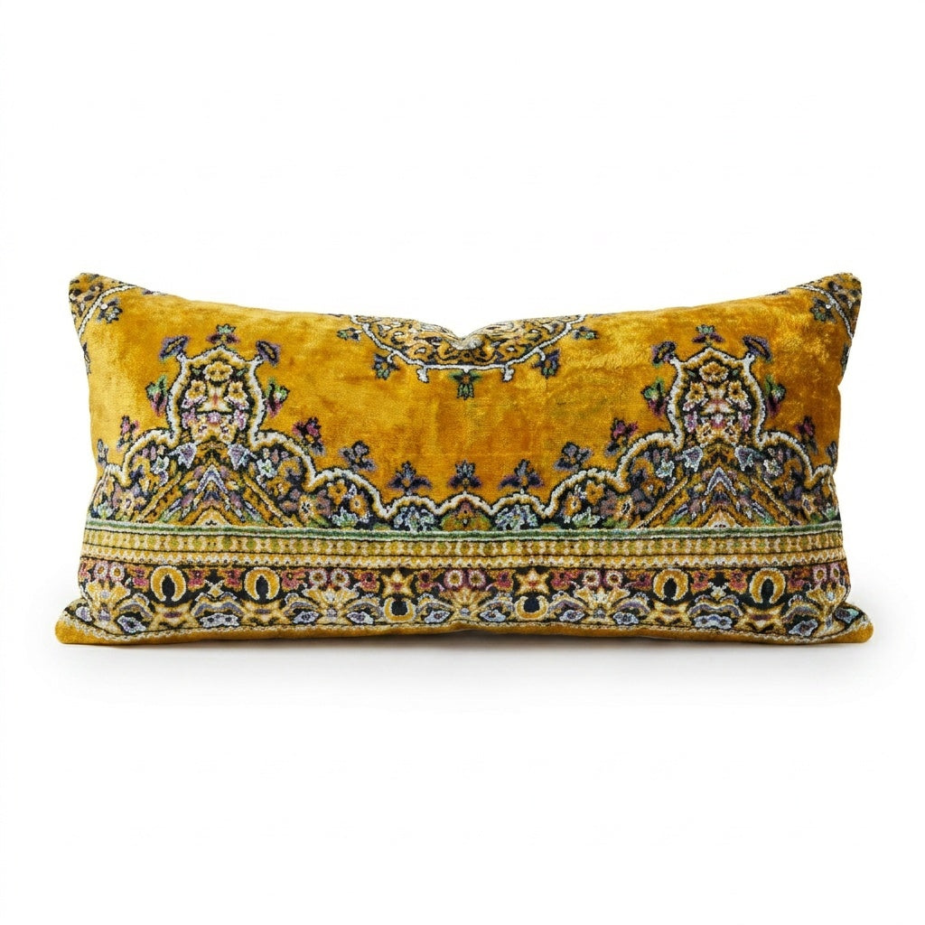 Uzbek Velvet Bedding Pillow Cover 15'' x 48''