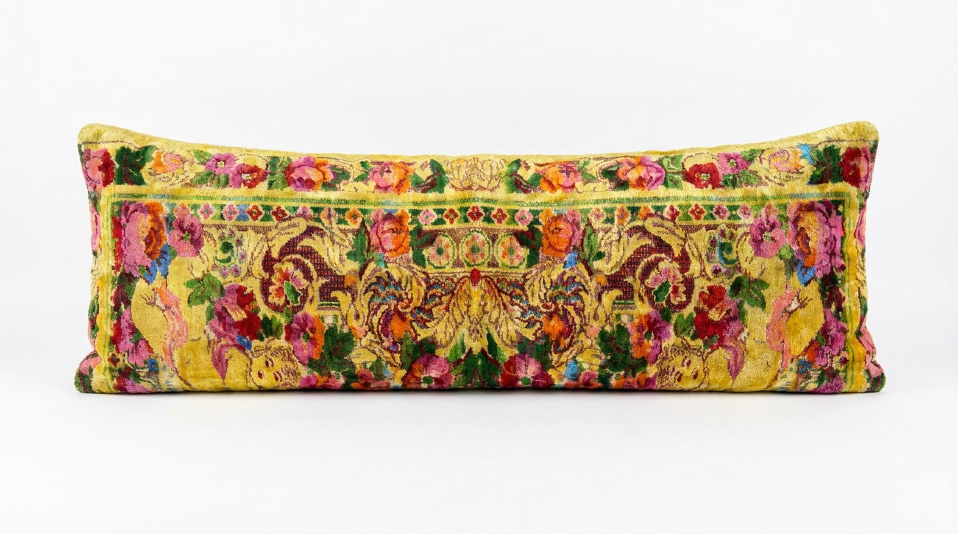 Uzbek Velvet Bedding Pillow Cover 16'' x 48''