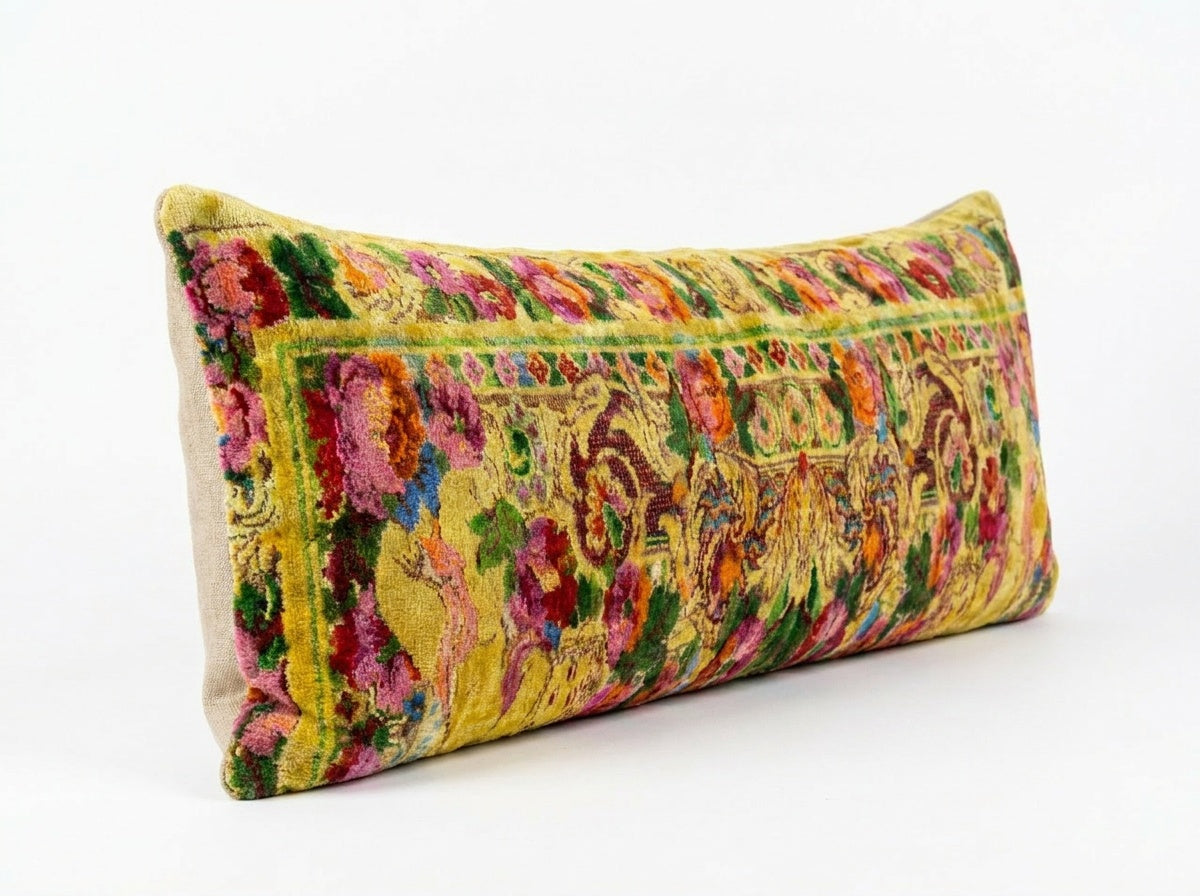 Uzbek Velvet Bedding Pillow Cover 16'' x 48''