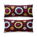 Uzbek Suzani Bedding Pillow Cover Set of 2 | 15'' x 31''