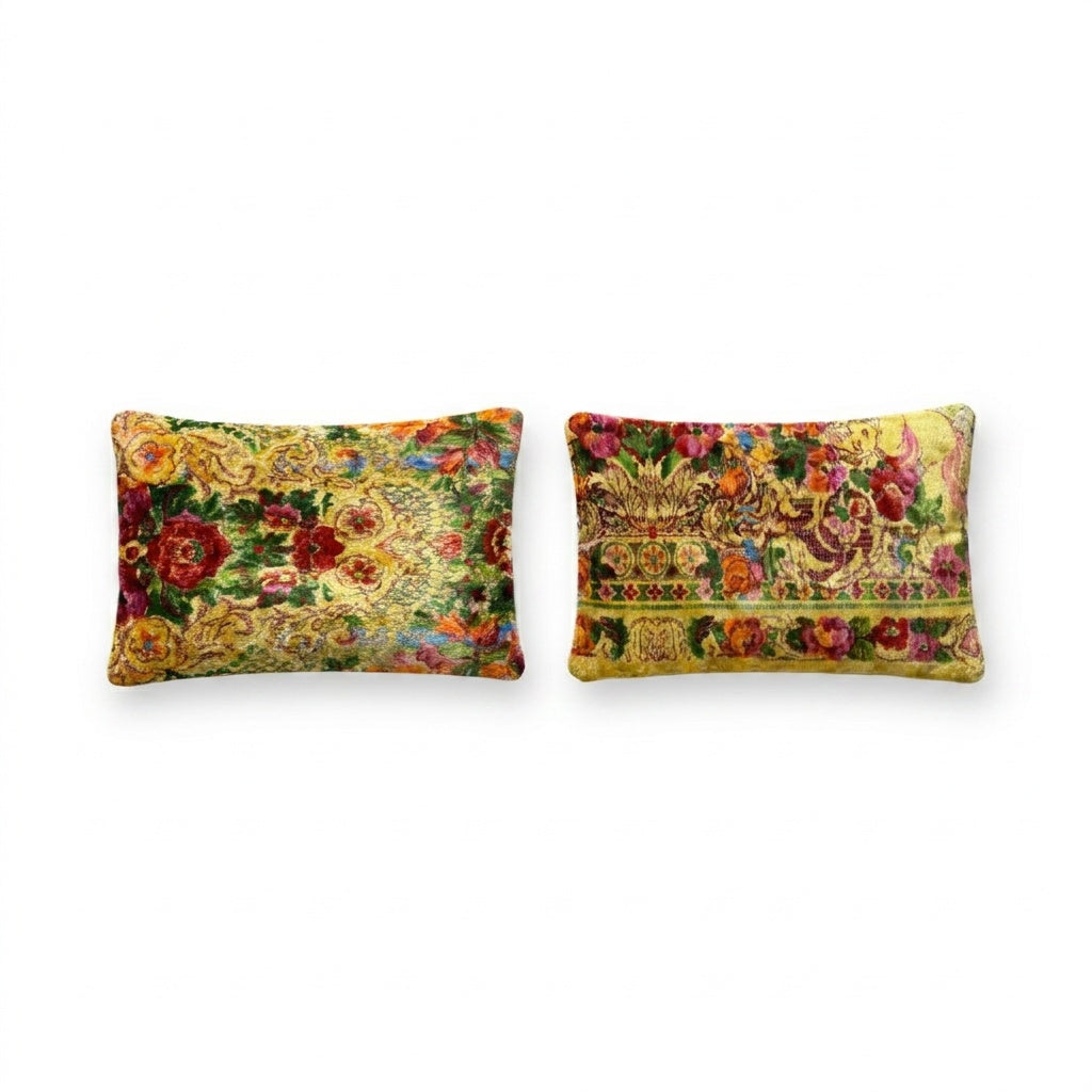 Uzbek Velvet Pillow Cover Set of 2 | 17'' x 24''
