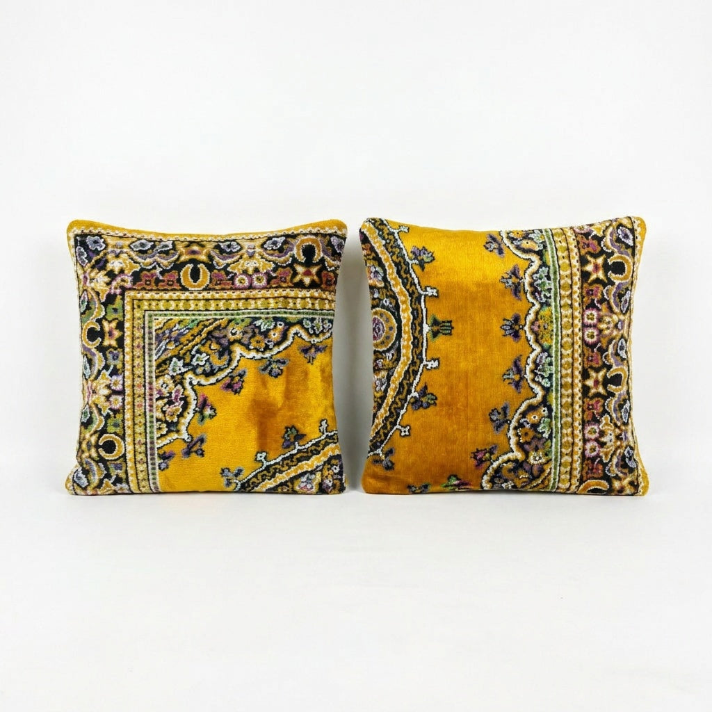 Uzbek Velvet Pillow Cover Set of 2 | 19'' x 19''