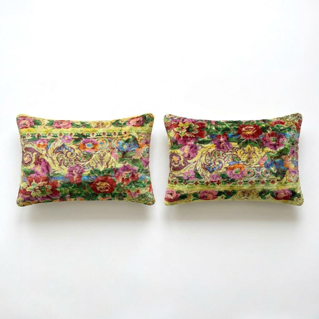 Uzbek Velvet Pillow Cover Set of 2 | 16'' x 24''