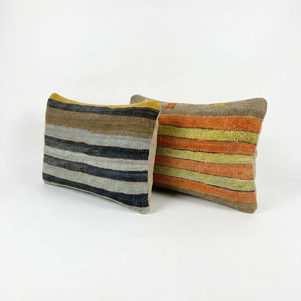 Turkish Kilim Pillow Cover Set of 2 | 16'' x 24''