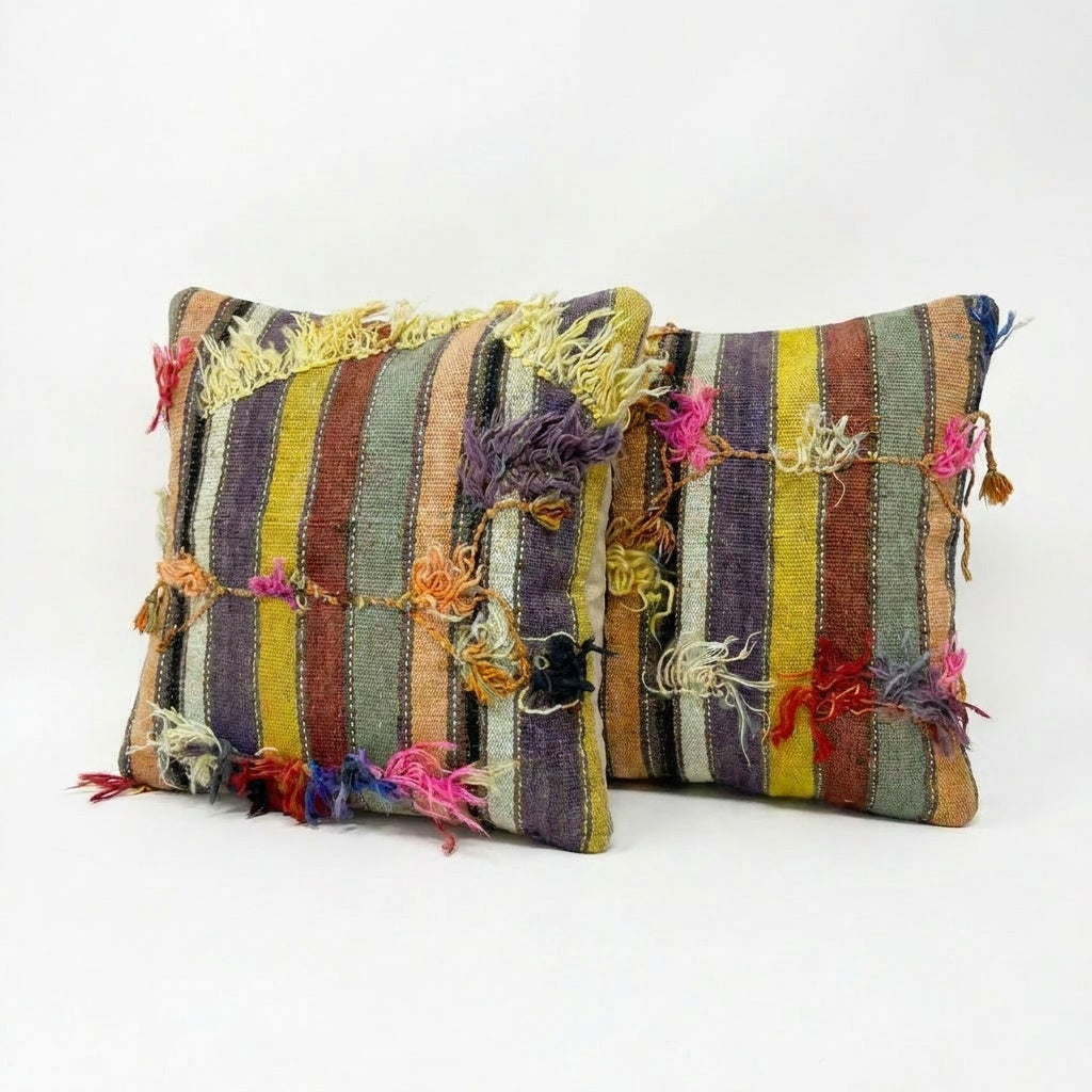 Turkish Kilim Pillow Cover Set of 2 | 24'' x 24''