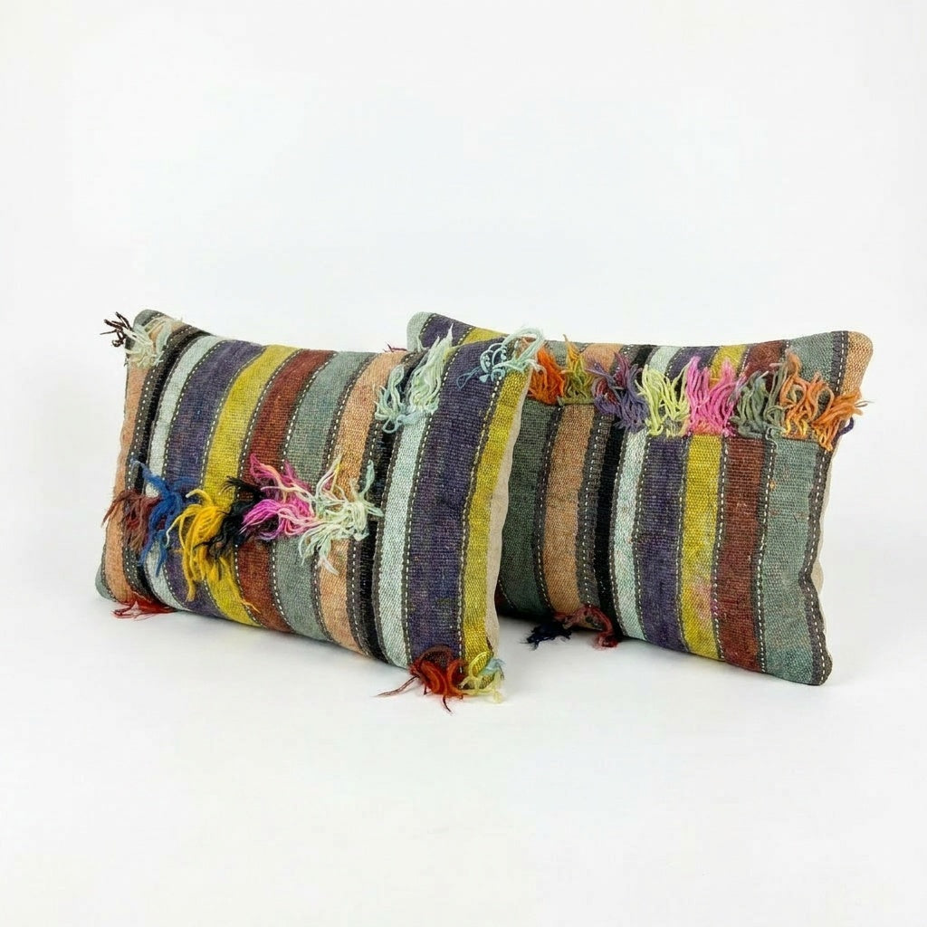 Turkish Kilim Pillow Cover Set of 2 | 16'' x 24''